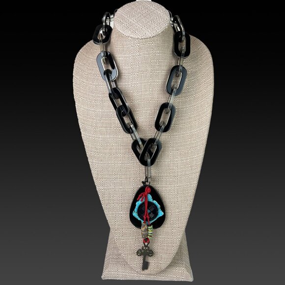 One-of-a-Kind Handmade Statement Necklace - Picture 1 of 5